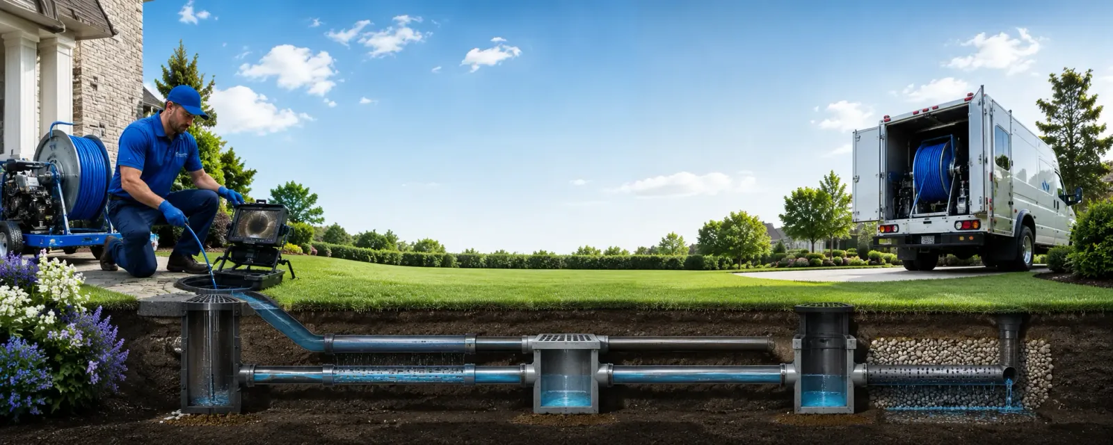 Outdoor drain cleaning information for De Witt, IA